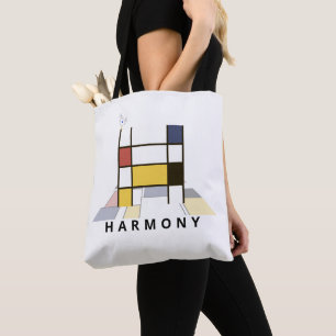 Charming Neoplasticism Style Monogram. Letter H Tote Bag