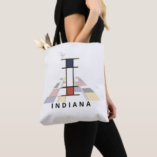 Charming Neoplasticism Style Monogram. Letter I Tote Bag