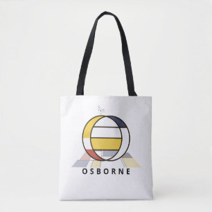 Charming Neoplasticism Style Monogram. Letter O Tote Bag