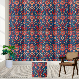 Charming Nordic Style Floral Tile