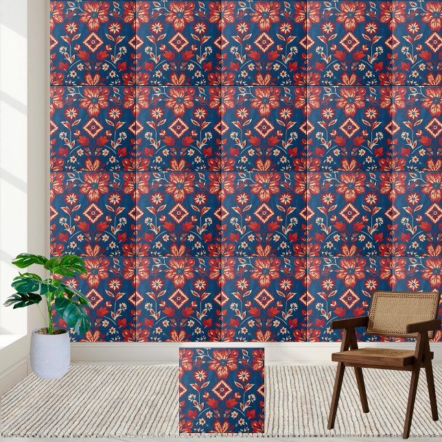 Charming Nordic Style Floral Tile (Charming Nordic Style Floral Tile)