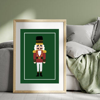 Charming Nutcracker Holiday Art Print