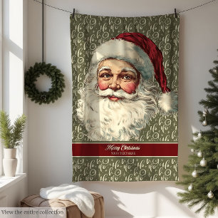Charming Old Time Santa Blanket for Cozy Homes