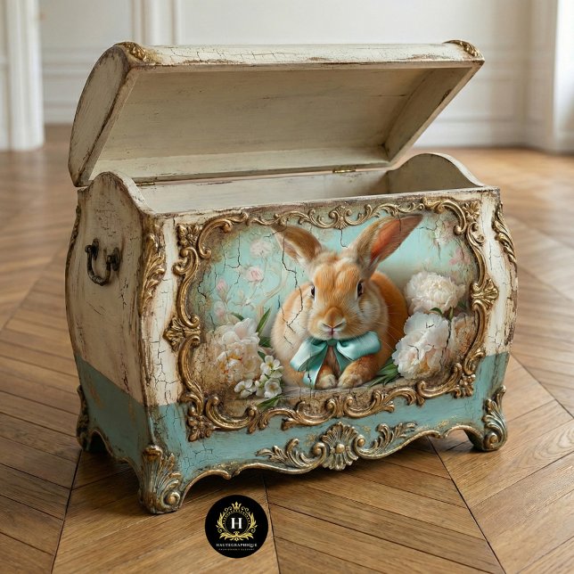 Charming Pastel Bunny & Peony Easter Decoupage Tissue Paper (Creator Uploaded)