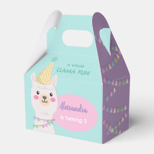 Charming pastel colored llama Favor Box