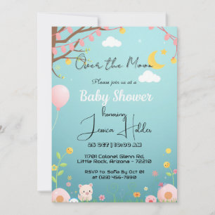 Charming Pastel Woodland Baby Shower Invitation