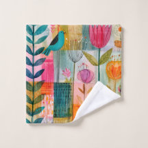 Charming Patchwork Bluebird Meadow