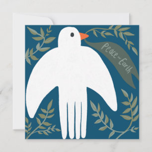 Charming Peace Dove Christmas Xmas Holiday Blue