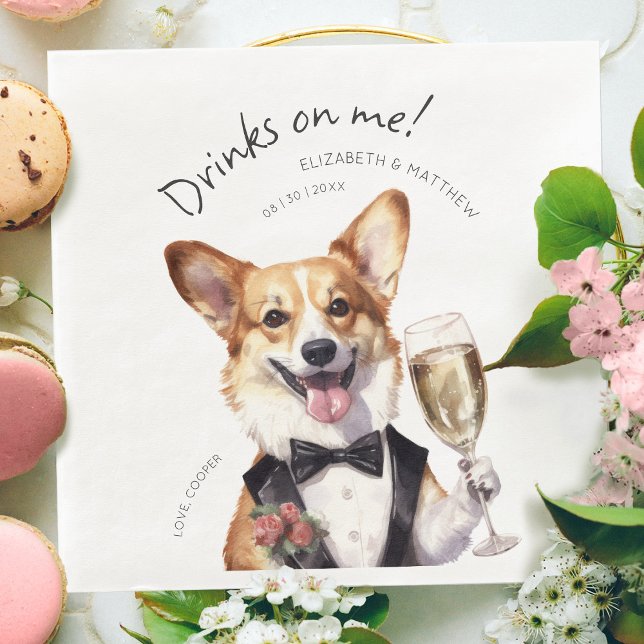 Charming Pembroke Welsh Corgi Waiter Napkin (Creator Uploaded)