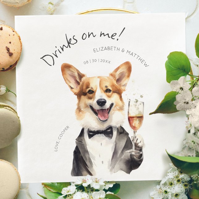 Charming Pembroke Welsh Corgi Waiter Napkin (Creator Uploaded)
