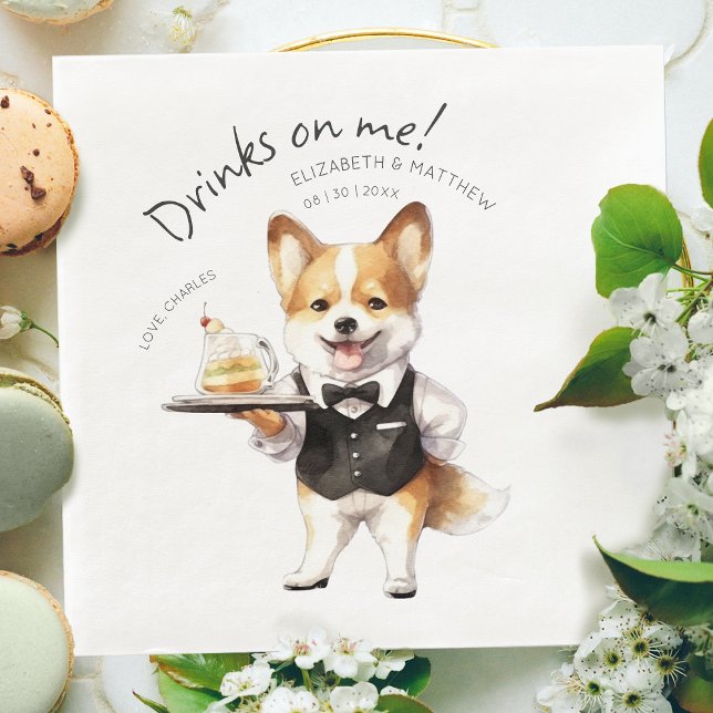 Charming Pembroke Welsh Corgi Waiter Napkin (Creator Uploaded)