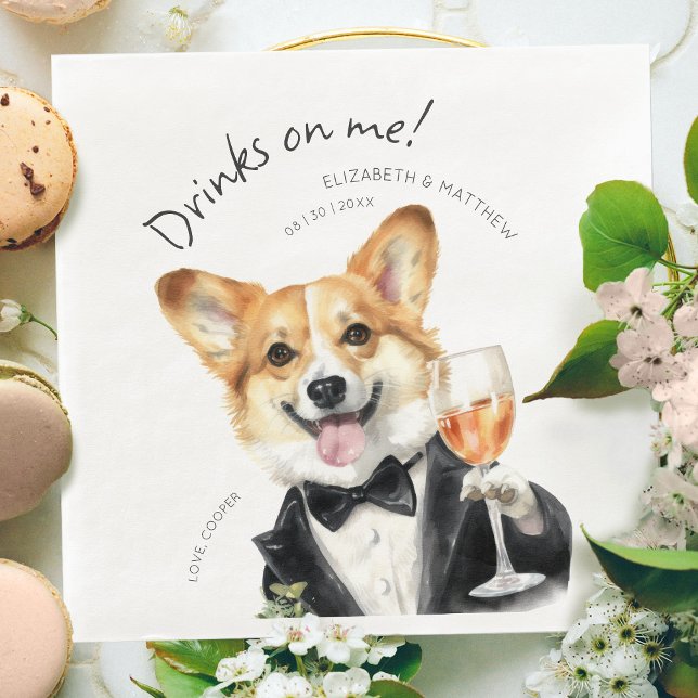Charming Pembroke Welsh Corgi Waiter Napkin (Creator Uploaded)