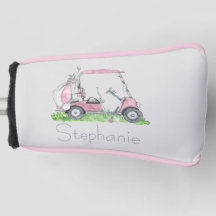 Charming Personalised Pink Golf Cart