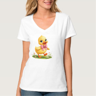 Charming Petite Duckling Design, Happy Animal Art  T-Shirt