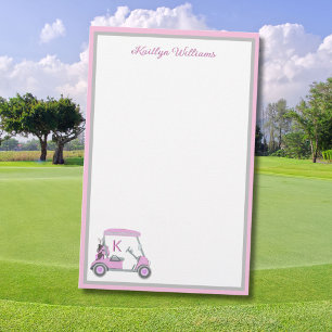 Charming Pink Golf Theme Personalised Stationery