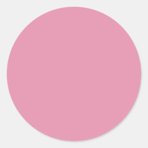 Charming Pink Solid Colour Classic Round Sticker