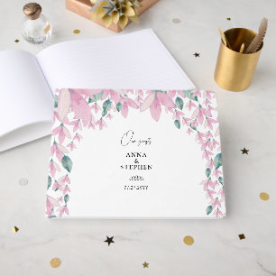 Charming Pink Wisteria Guest Book
