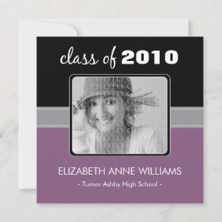 Charming Plum Custom Graduation Announcement