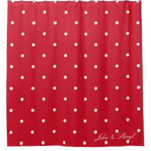 Charming Polka Dot Shower Curtain for Bathroom