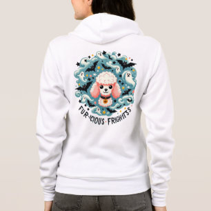 Charming Poodle Frights: Fur-ocious Fun in a Haunt Hoodie