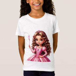 Charming Princess in Pink Dress T-Shirt