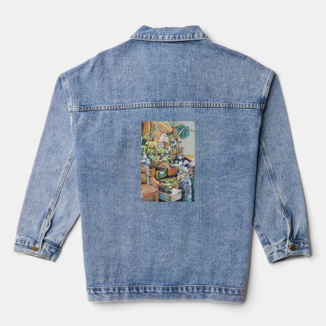Charming Promises of a fine Tekka Centre, Singapor Denim Jacket (Back)