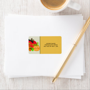 Charming Pumpkin & Acorn Halloween Bridal Label