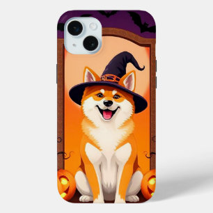 Charming Pumpkin Pup Mood 🎃🐾 Cosy Halloween iPhone 15 Mini Case