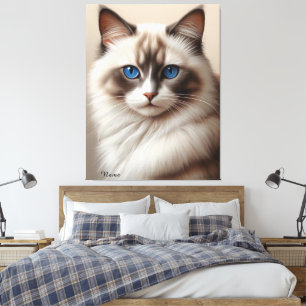 Charming Ragdoll Cat Art Pet Lover Canvas Print