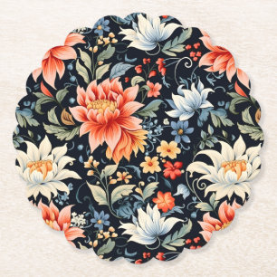 Charming Ranya Floral Pattern-65293 Paper Coaster