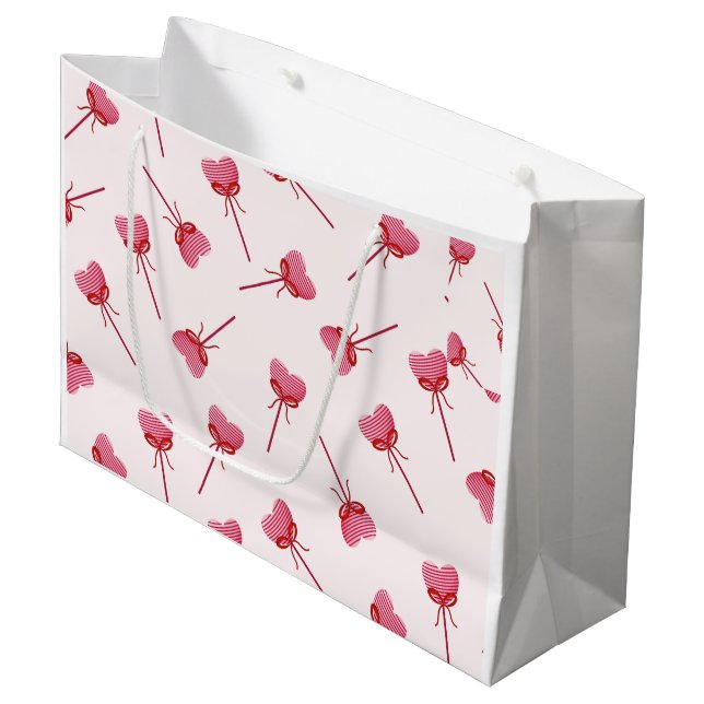  Charming Red Bow Pattern Keychain Large Gift Bag (Front Angled)