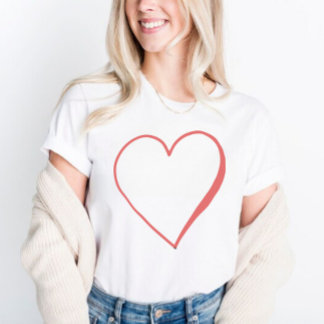  Charming Red Heart Tee for Valentine's Day