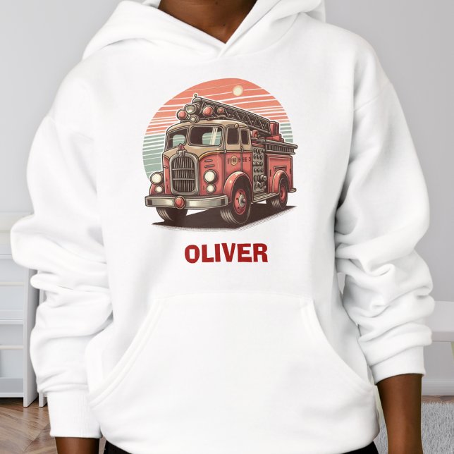 Charming Retro Vintage Fire Truck at Sunset (Creator Uploaded)