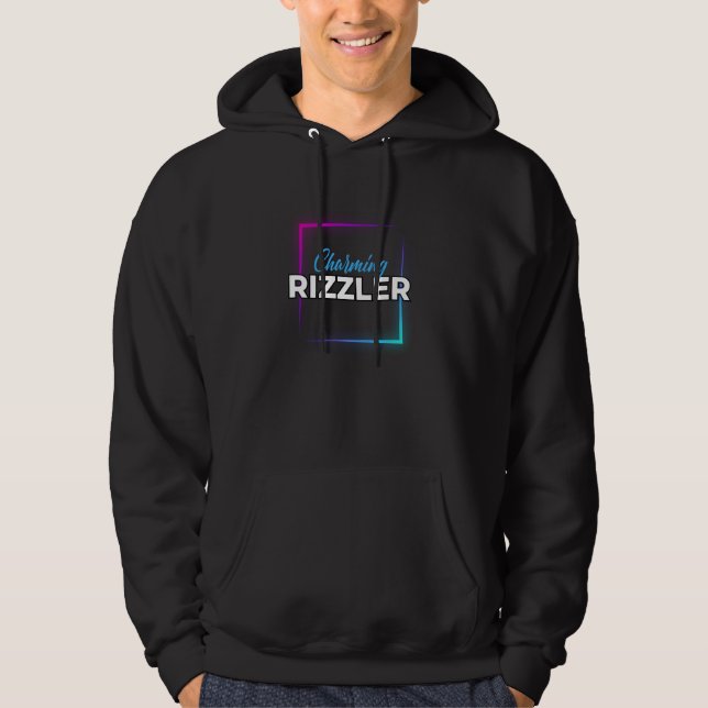 Charming Rizzler Colourful Geometric Design Hoodie (Front)