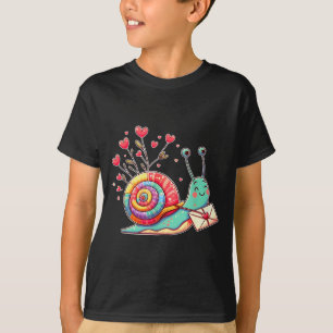 Charming Romantic Happy Valentines Cute Snail T-Shirt