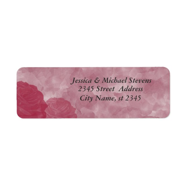 Charming romantic watercolor rose wedding (Front)