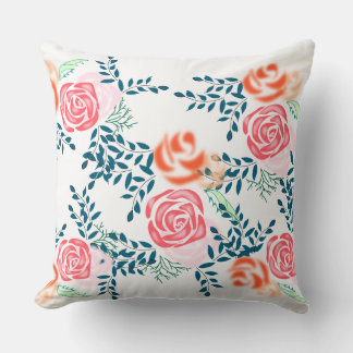 Charming Rose Floral Pillow