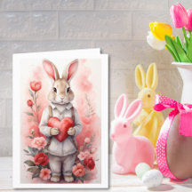 Charming Rose Garden Bunny Easter