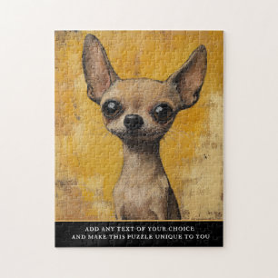 Charming rustic chihuauah Art Jigsaw Puzzle