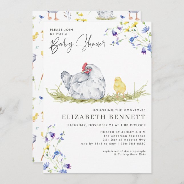 Charming Rustic Farmhouse | Chicken Baby  (Front/Back)
