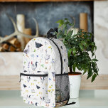 Charming Rustic Farmhouse Chickens | Monogram Printed Backpack<br><div class="desc">Trendy monogram design. Personalise with your name, monogram, initial or text. Perfect for wherever you go – whether you’re on the commute, at the gym or exploring the outdoors. Design personalised backpacks for school, work, or adventures in the wild. Get one for yourself! Get prepared for a festival, hike, or...</div>