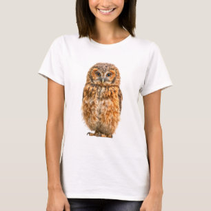 Charming Rustic Tawny Owl Portrait Women T-Shirt