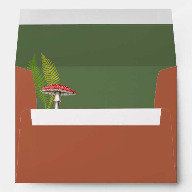 Charming Rustic Woodland Nature Inspired Envelope (Back (Bottom))