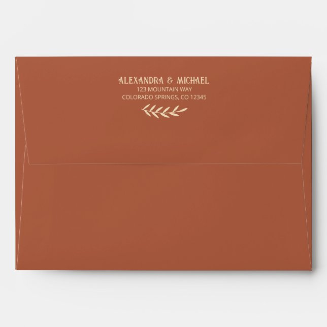 Charming Rustic Woodland Nature Inspired Envelope (Back (Top Flap))