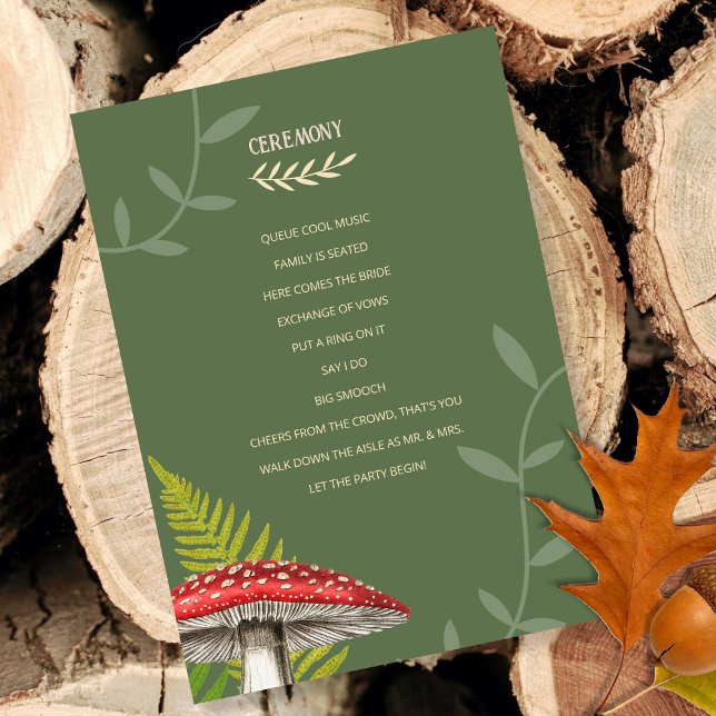 Charming Rustic Woodland Nature Inspired Wedding Programme (Creator Uploaded)