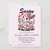 Charming Sakura Bunny Birthday