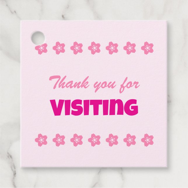 Charming Sakura Bunny Favour Tags (Front)