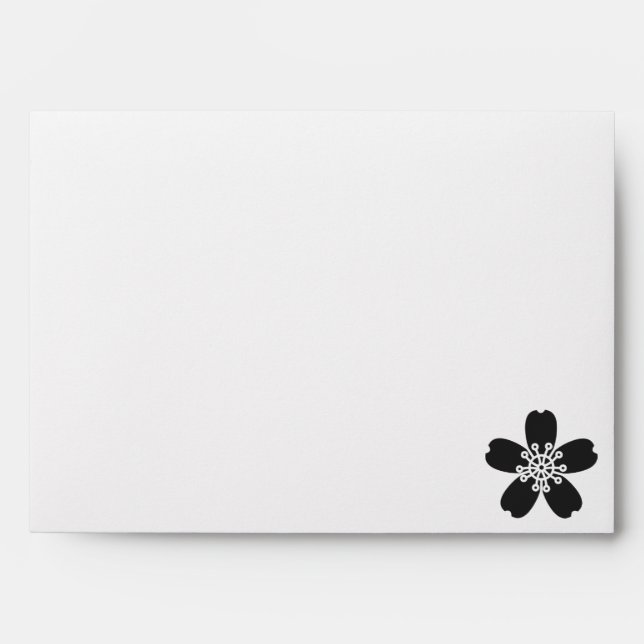 Charming Sakura in Black Envelopes (Front)