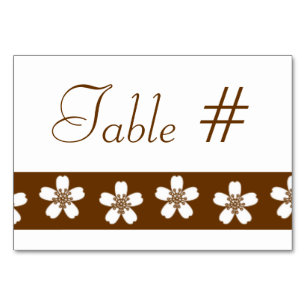 Charming Sakura in Chocolate Table Card