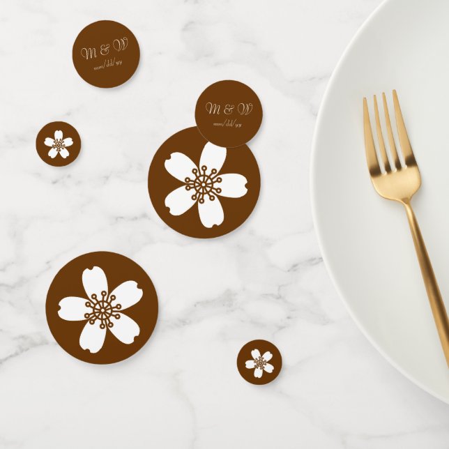 Charming Sakura in Chocolate Table Confetti (Group)